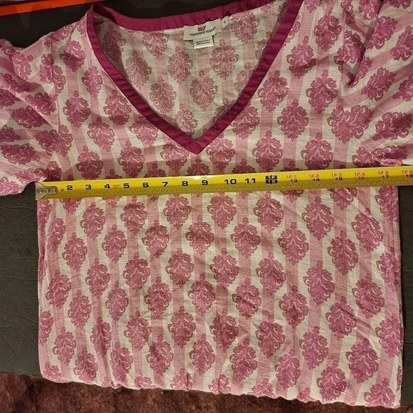 Vineyard Vines Cotton Cover Up Size S Cinched Waist Tassles - Picture 7 of 9